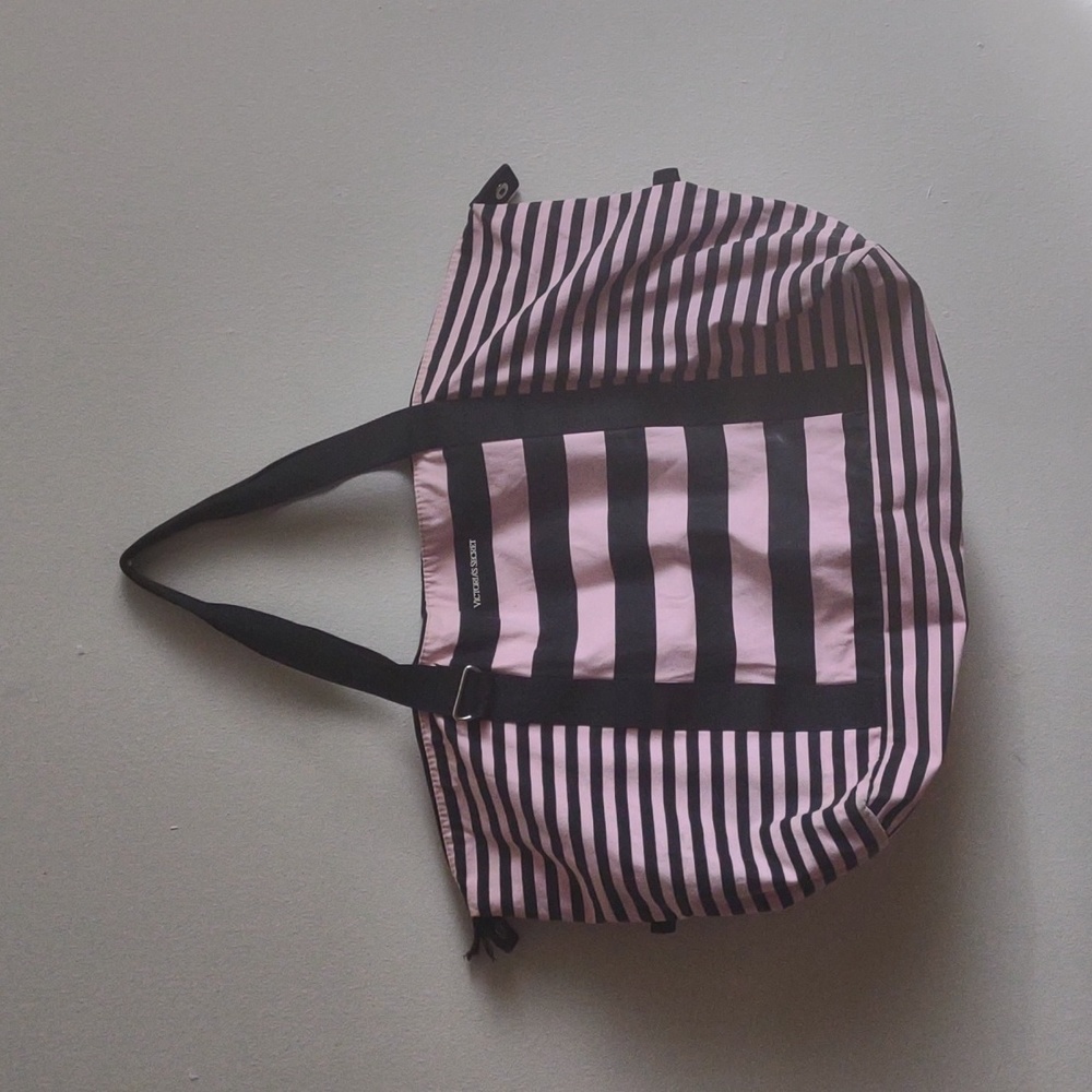 Victoria's Secret canvas beach bag Pink/black